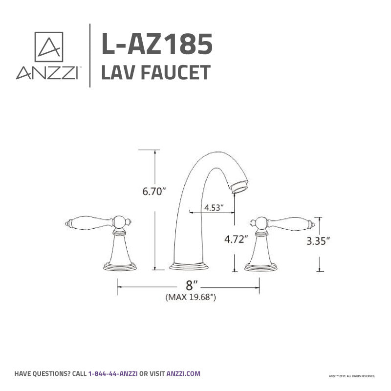 Queen 8 in. Widespread 2-Handle Bathroom Faucet in Brushed Nickel