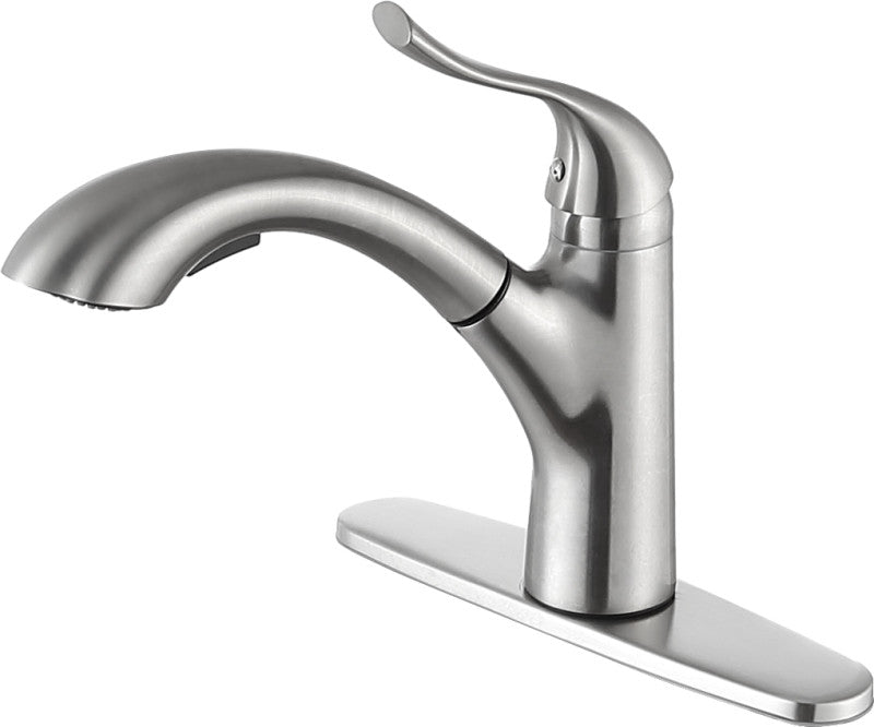 Navona Single-Handle Pull-Out Sprayer Kitchen Faucet in Brushed Nickel