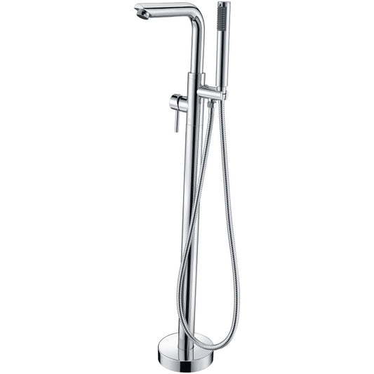 Sens Series 2-Handle Freestanding Claw Foot Tub Faucet with Hand Shower in Polished Chrome