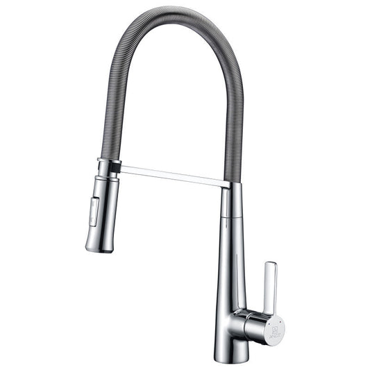 Apollo Single Handle Pull-Down Sprayer Kitchen Faucet in Polished Chrome