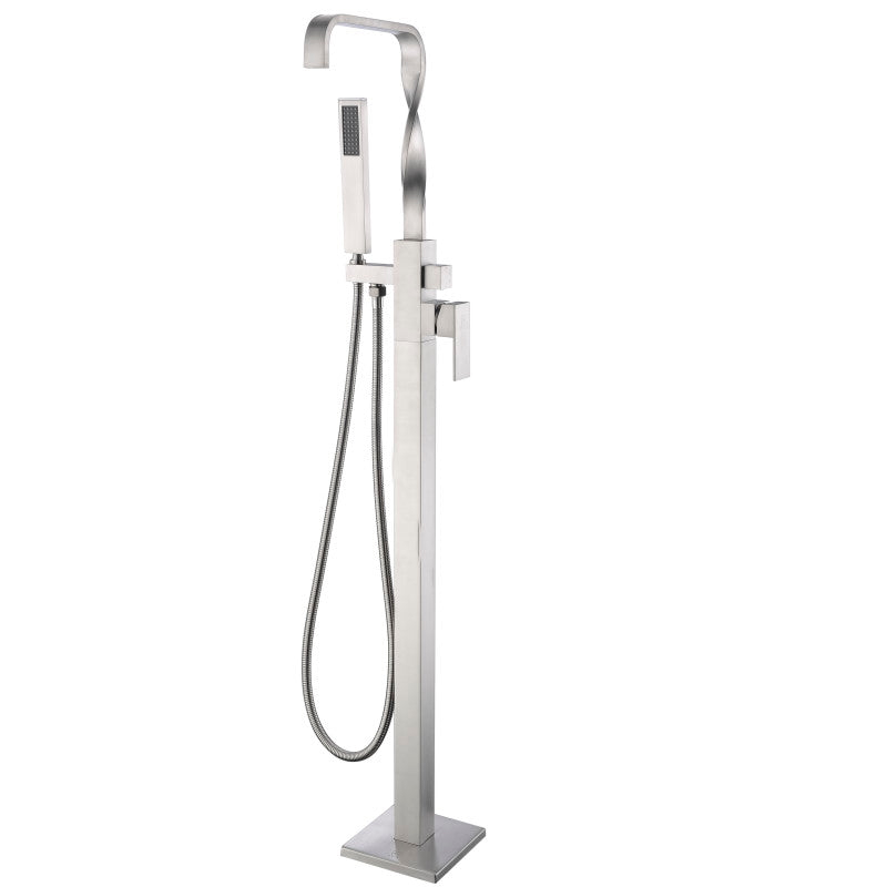 Yosemite 2-Handle Claw Foot Tub Faucet with Hand Shower in Brushed Nickel