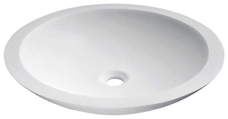 Juniper Solid Surface Vessel Sink in White