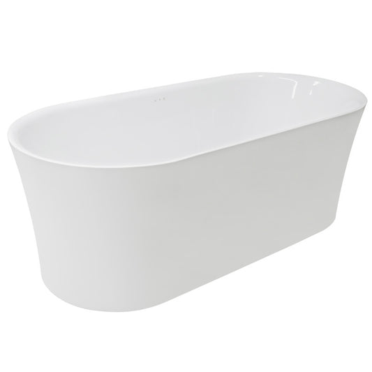 Jericho Series 67" Air Jetted Freestanding Acrylic Bathtub in White