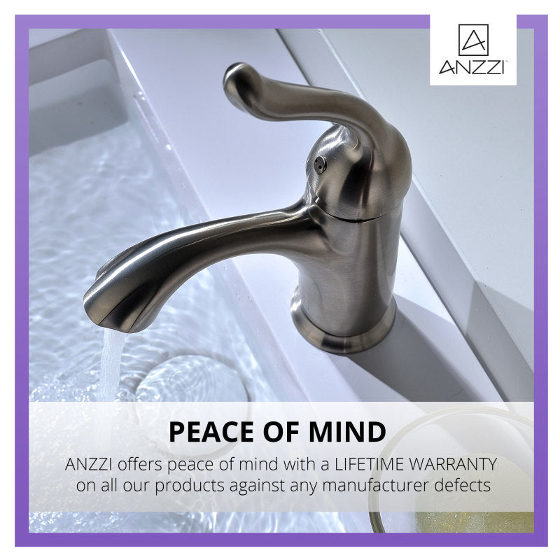 Arc Series Single Hole Single-Handle Low-Arc Bathroom Faucet in Brushed Nickel