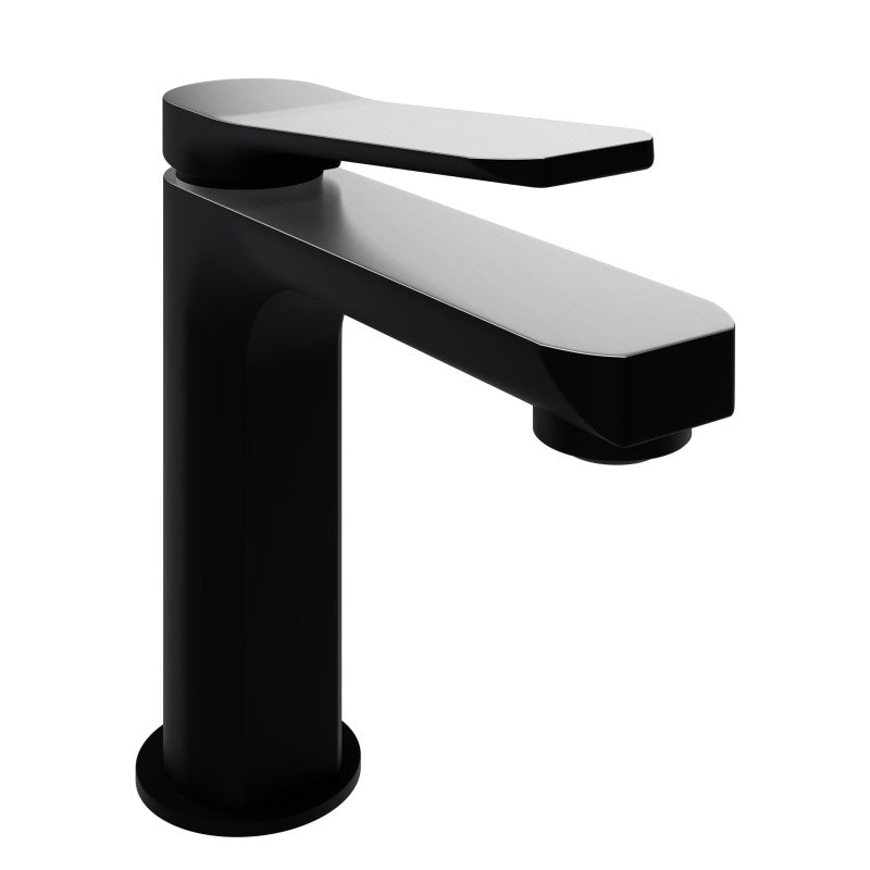 ANZZI Single Handle Single Hole Bathroom Faucet With Pop-up Drain in Matte Black & Brushed Nickel