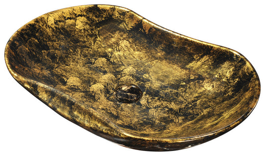 Apollo Gold Ceramic Vessel Sink in Apollo Gold Finish