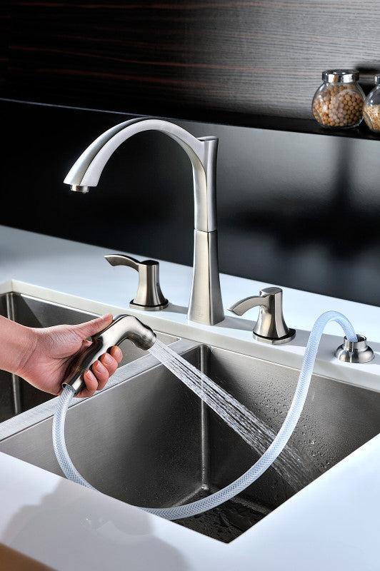 Soave Series 2-Handle Standard Kitchen Faucet in Brushed Nickel