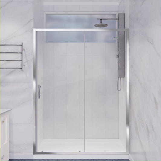 Halberd 48 in. x 72 in. Framed Shower Door with TSUNAMI GUARD in Polished Chrome