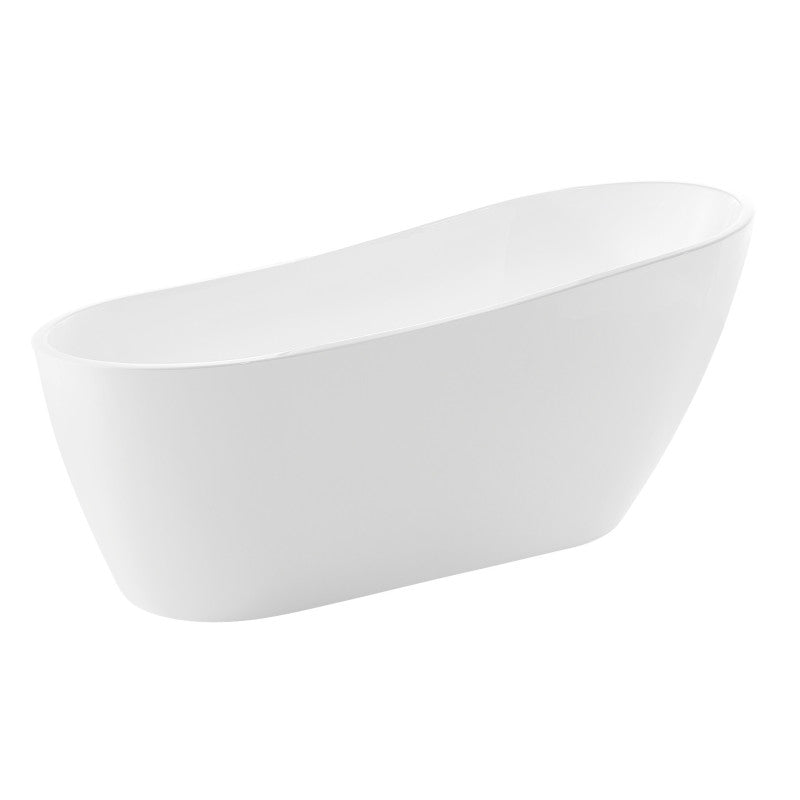 FTAZ093-52C-55 - Trend 67 in. Acrylic Flatbottom Non-Whirlpool Bathtub with Tugela Faucet and Kame 1.28 GPF Toilet