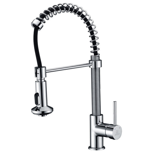 Step Single Handle Pull-Down Sprayer Kitchen Faucet in Polished Chrome