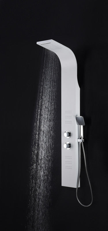 Arena Series 60 in. Full Body Shower Panel System with Heavy Rain Shower and Spray Wand in White