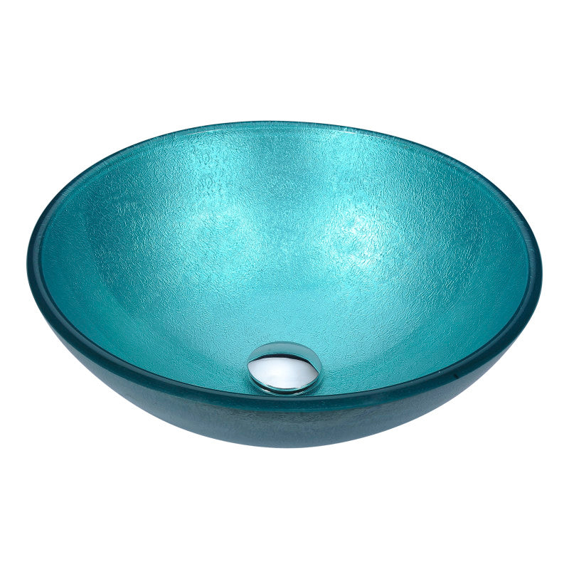 LS-AZ8221 - Gardena Series Deco-Glass Vessel Sink in Coral Blue