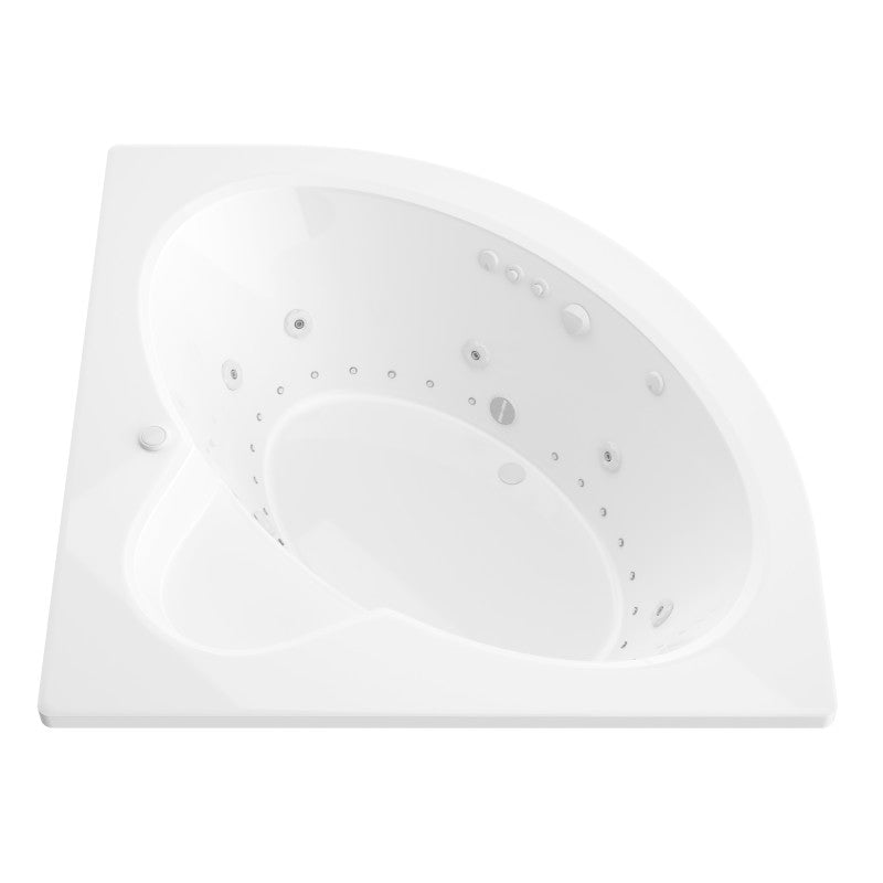 Atlantis Whirlpools Alexandria 60 x 60 Corner Air & Whirlpool Jetted Bathtub