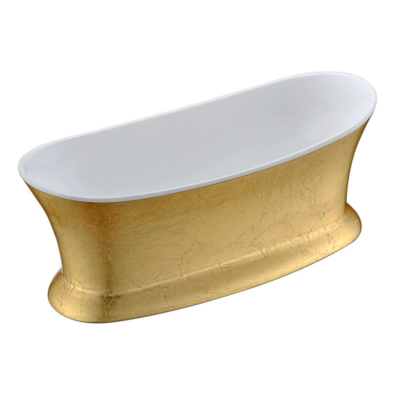 Queen Series 5.74 ft. Freestanding Bathtub in Locket Gold