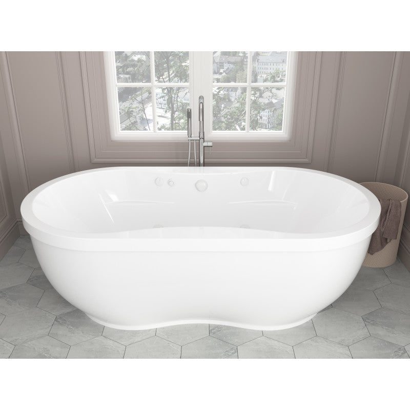 Atlantis Whirlpools Embrace 34 x 71 Oval Freestanding Whirlpool Jetted Bathtub