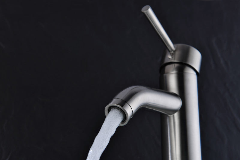 Fann Single Hole Single-Handle Vessel Bathroom Faucet in Brushed Nickel