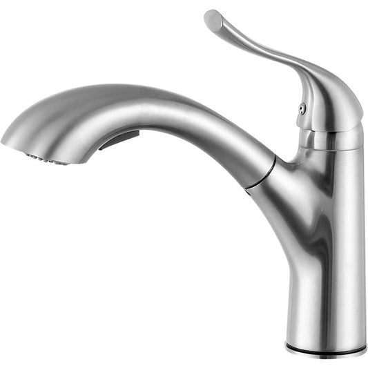 Di Piazza Single-Handle Pull-Out Sprayer Kitchen Faucet in Brushed Nickel