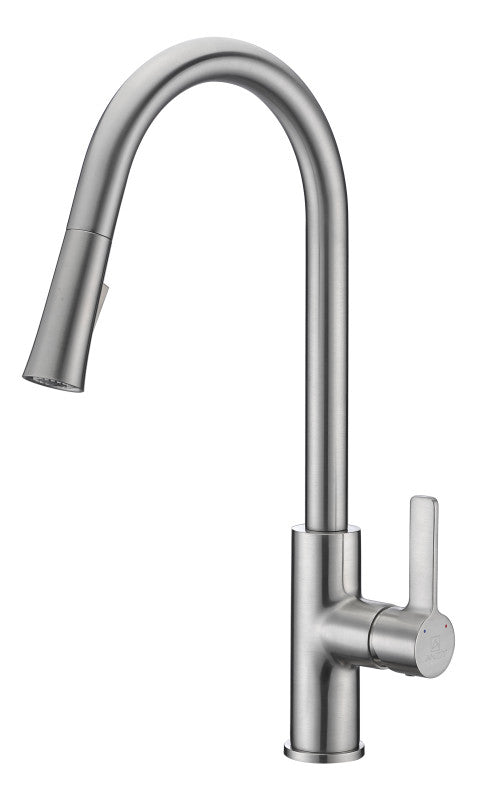 Serena Single Handle Pull-Down Sprayer Kitchen Faucet in Brushed Nickel
