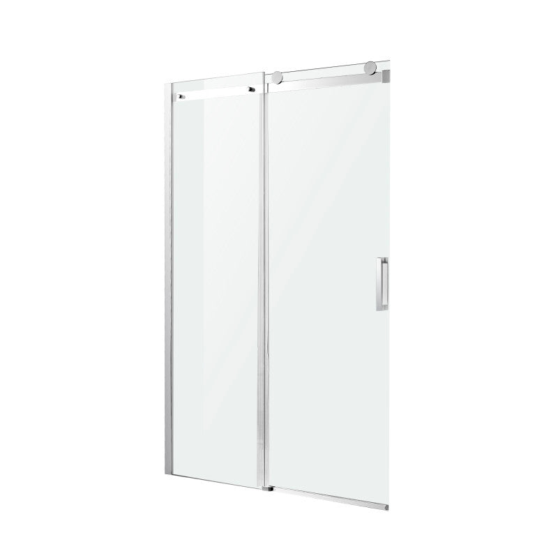 Rhodes Series 48 in. x 76 in. Frameless Sliding Shower Door with Handle in Chrome