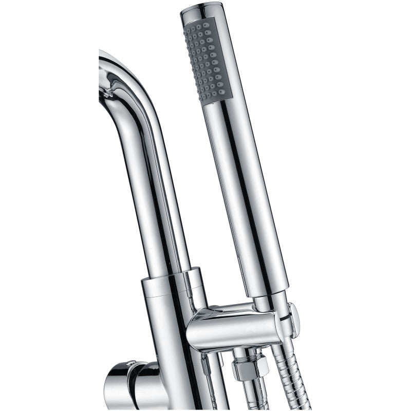 Sens Series 2-Handle Freestanding Claw Foot Tub Faucet with Hand Shower in Polished Chrome