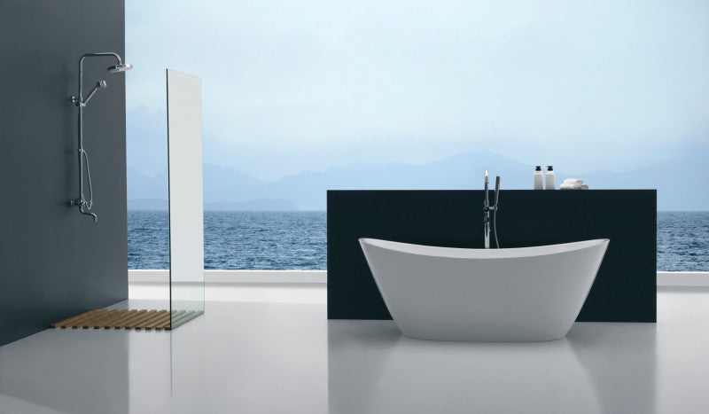 Cross Series 5.58 ft. Freestanding Bathtub in White