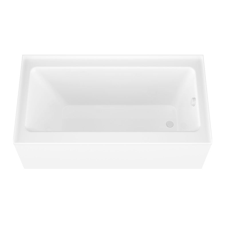 Anzzi 5 ft. Acrylic Right Drain Rectangle Tub in White With 34 in. by 58 in. Frameless Hinged Tub Door in Chrome