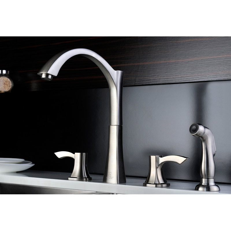 VANGUARD Undermount Stainless Steel 30 in. 0-Hole Kitchen Sink and Faucet Set with Soave Faucet in Brushed Nickel