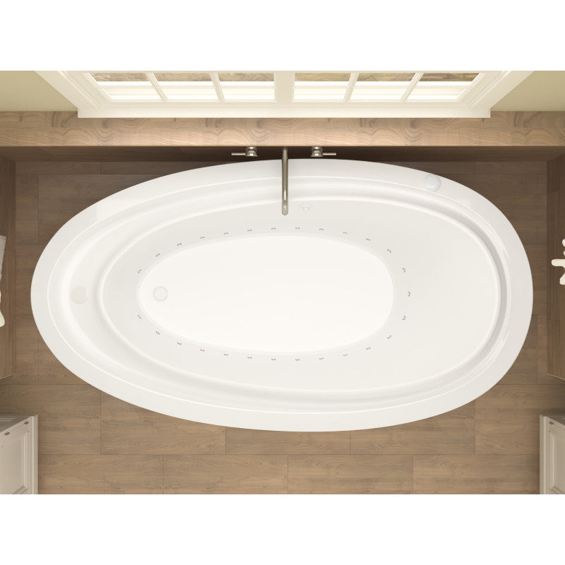 Atlantis Whirlpools Breeze 38 x 71 Oval Freestanding Air Jetted Bathtub