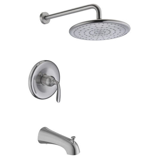 Meno Series Single-Handle 1-Spray Tub and Shower Faucet in Brushed Nickel
